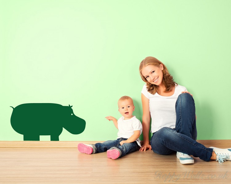 Hippo Wall Decal Hippo Wall Decal